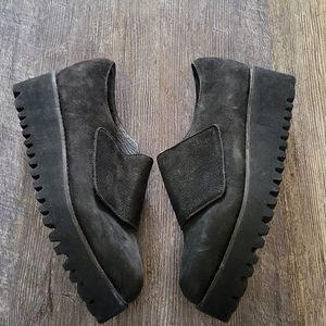 Jeffrey Campbell Black Platform Loafers